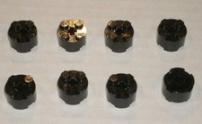 8 x Lego Black Brick Round ref 3941 set 8106 9494 6958 75019 2520 7180 6391 7879