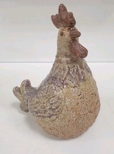 poule athezza ceramique zoomorphe brutaliste brut coq shabby chic 