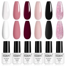 Vernis Semi Permanent Vernis Gel UV Semi Permanent 6 Couleurs Blanc Rouge Noi...