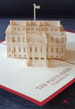 Carte de voeux toute occation  "Maison Blanche"  Américain Kirigami Pop Up 3D