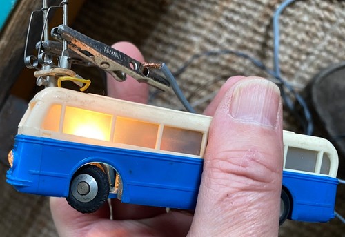 Trolley bus bleu crème 2 - ho,