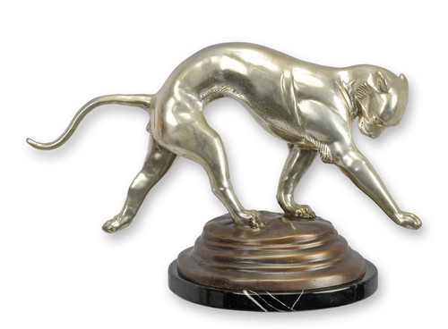 Sculpture bronze panthère - sculpture,