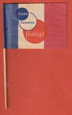 DRAPEAU FRANCAIS PUBLICITAIRE - CYCLES TANDEMS FONLUPT