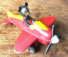 Ancien rare jouet Mickey's Air Mail Avion Walt Disney L: 16 cm  Excellent état.