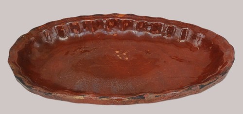 Ancien plat terre - terre, cuite