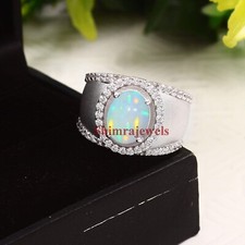 Natural Fire Opale avec Blanc