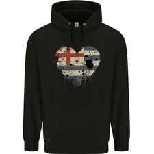Hoodie Pour Hommes Love Flag Ajaria 80% Coton