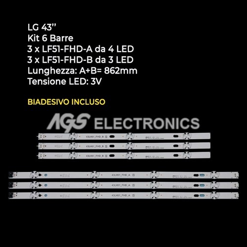 Kit barres strip led lg - 6,