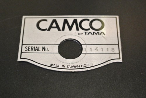Rare camco tama badge - by,