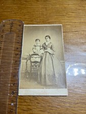 CDV Circa 1860 Femme Enfant Noblesse Albumen Crinoline Mère Fils
