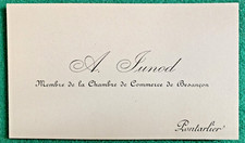 ABSINTHE JUNOD CARTE DE VISITE D’AUGUSTE JUNOD INDUSTRIEL À PONTARLIER - DOUBS B