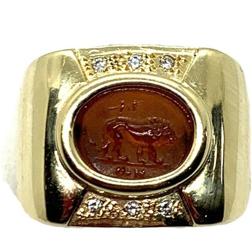 Bague large jaune 18 - or,