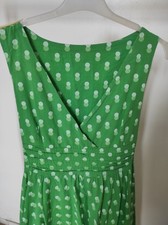 Robe été verte à pois