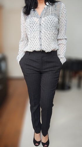 Pantalon cigarette noir