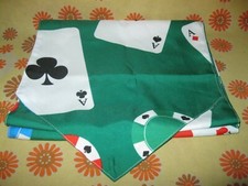 Ancien Grand CHEMIN DE TABLE DECOR POKER 232x32,5cm Jeu de Cartes Déco Maison