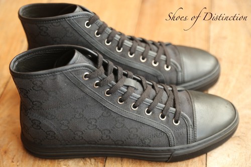 Baskets gucci cuir noir - cuir,