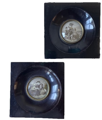 Paire tableau miniatures xix - tableau,