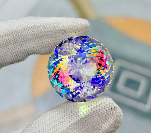 Pendentif rond verre opale - rond,