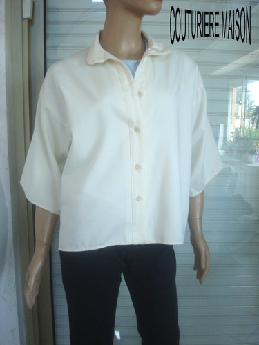 Top chemise veste blanc casse - chemise,