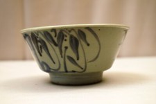 Ancien Chinois Ming Dynastie Bleu & Blanc Bol Swatow Zhangzhou Article Collecter