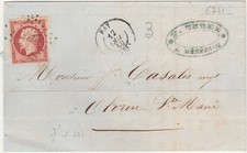 FRANCE N° 17 sur lettre de NAY pour OLORON ST MARIE