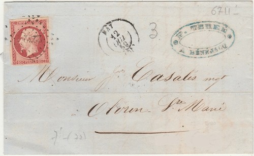 France sur lettre de - lettre,