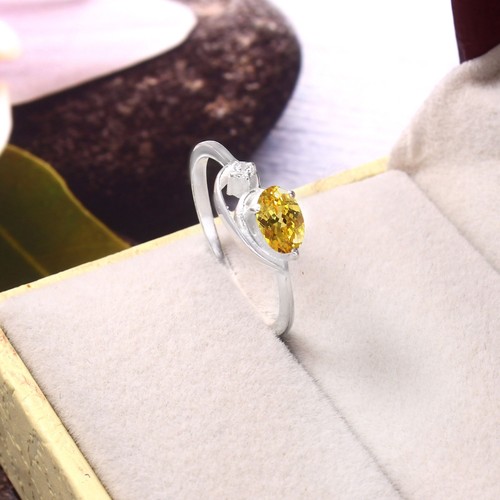 Bague saphir jaune aaa - bague,