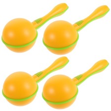  Lot de 4 maracas en plastique pour enfants et bébés, hochets, jouets pour Noël,