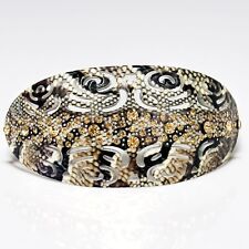 Barrette à Cheveux Ovale Python chic avec Strass,Accessoire de Mode luxe