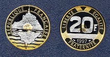 FDC : 20 francs Mont St Michel 1997 neuve  d'un coffret BE