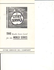 1940 World Series Radio Score