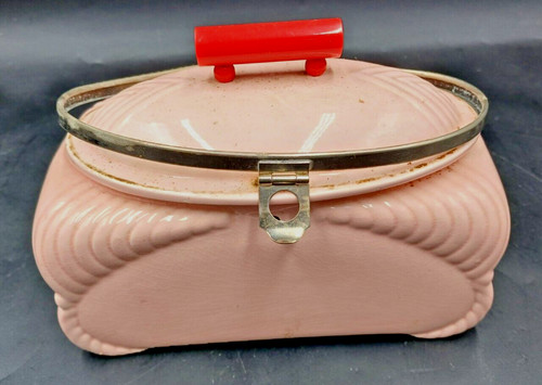 Bonbonniere faience rose - en,