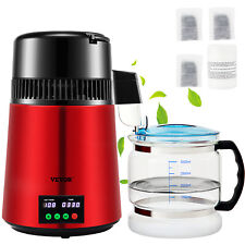 VEVOR 4L Distillateur d'Eau Machine à Distiller Eau 1L/h30-108℃ 0-99h Réglable