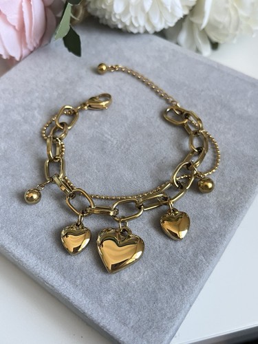 Bracelet doré acier - bracelet,