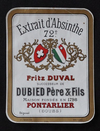 Ancienne étiquette extrait - étiquette,