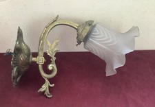 Belle et Ancienne Applique Murale ,Bronze  Et Laiton Avec Tulipe ,occasion