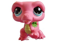  Littlest Pet Shop Figurine Crocodile Rose Reptile 6cm