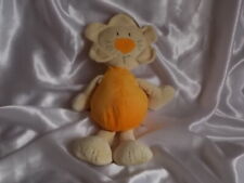 Doudou lion crème et orange, grelot, Babysun