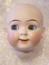 Tête poupée GOOGLIE en porcelaine peinte main-REPRODUCTION FRANCE POUPEES