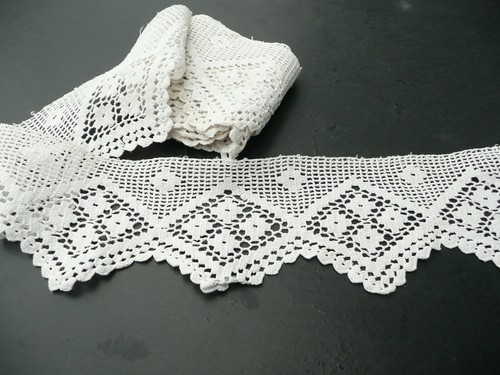 Dentelle ancienne en coton - dentelle,