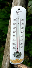 Ancien thermomètre émaillé 20 cm ange angelot EMAIL VERITABLE made in France
