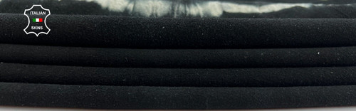 Cuir agneau noir suédé - noir,