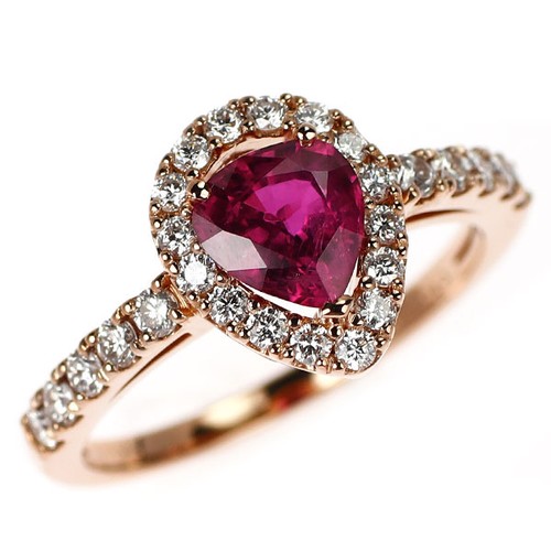 Bague diamant rubis sang