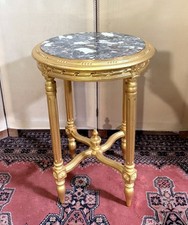 Guéridon rond en bois doré, de style Louis XVI vers 1880