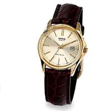 Montre analogique en cuir pour