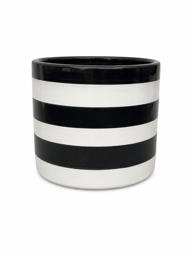 Vase cylindrique noir - vase,