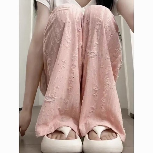 Pantalons large jambe fendus - pantalons,