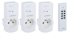 Pack de 3 prises télécommandées – 2300 W – Portée 30 m – Intérieur