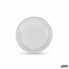 Lot d'assiettes réutilisables Algon Blanc Plastique 25 x 25 x 2 cm [6 Unités]