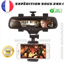 Support Téléphone Portable Voiture ★Fixation Rétroviseur Universelle ✅ Réglable